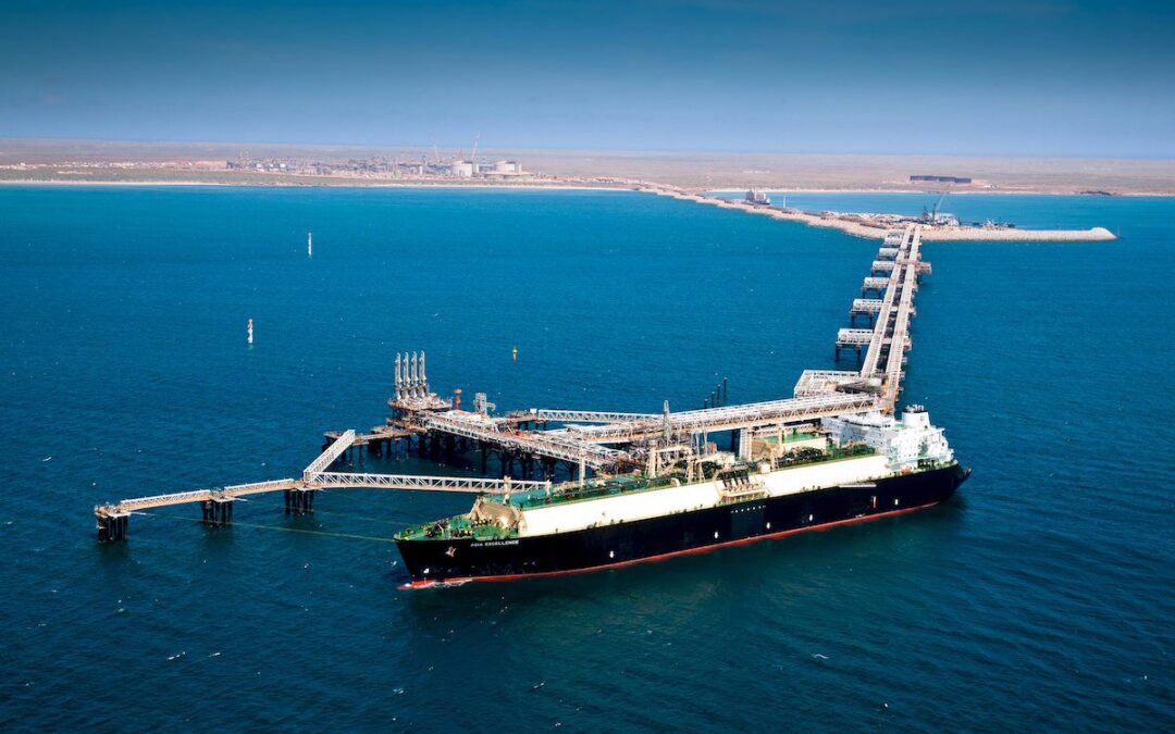 An undated handout photo of the Gorgon LNG project located in Western Australia.